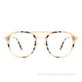 Marcos de anteojos de acetato de acetato de acetato de diseño único con elegante diseño unisex